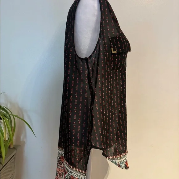 Live 4 Truth 1X Sleeveless Tunic Blouse Elephant Hem Boho Festival Top Plus Size - Picture 4 of 6